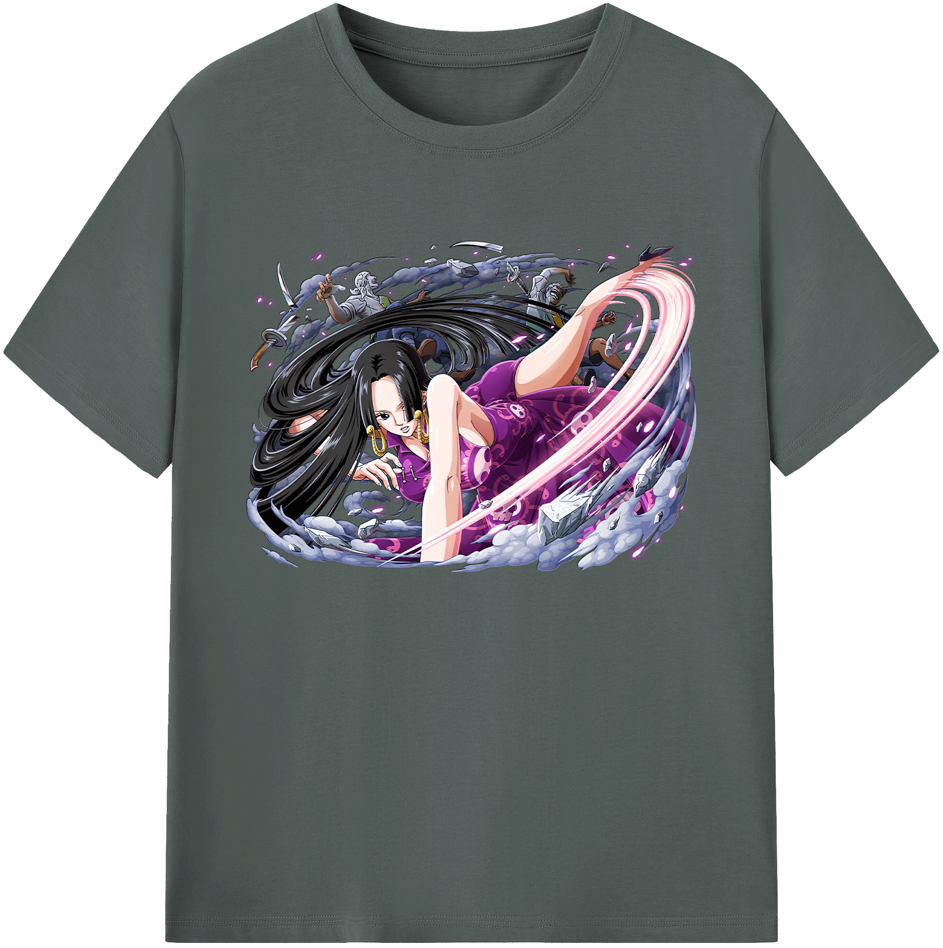 ワンピース ボア・ハンコック ONE PIECE Boa·Hancock 綿100％ メンズ半袖Tシャツ｜肌触りやわらか＆通気性